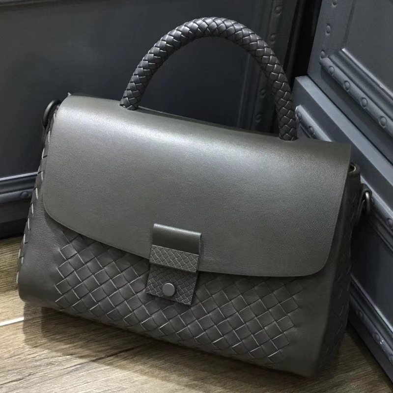 Woven Sheepskin Real Leather Satchel Bag LH2603_4 Colors