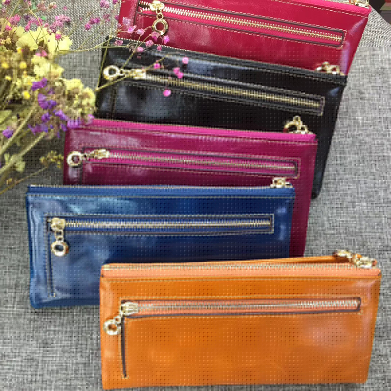 Distress Leather Bifold Wallet for Women LH2604_5 Colors