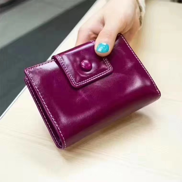 Bifold Distress Leather Wallets Card Holder LH2606_5 Colors