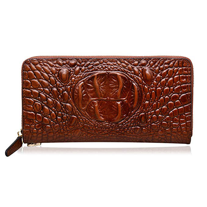 Crocodile Effect Real Leather Wallet LH2794_6 Colors