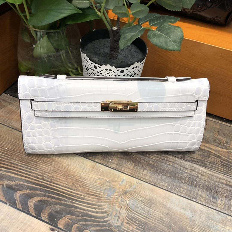 Luxury Crocodile Pattern Real Leather Clutch LH2795_3 Colors