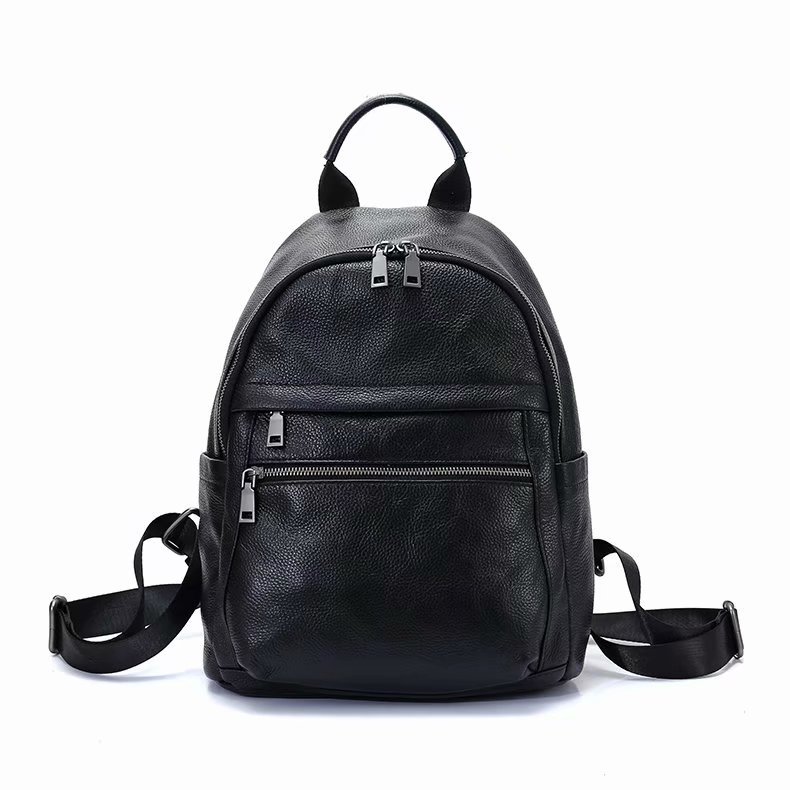 Classic Real Leather Shoulder Backpack for Women LH2804_3 Colors