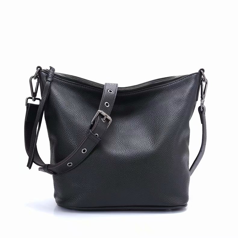 Pebbled leather Shoulder Bag Crossbody Bag LH2815_3 Colors