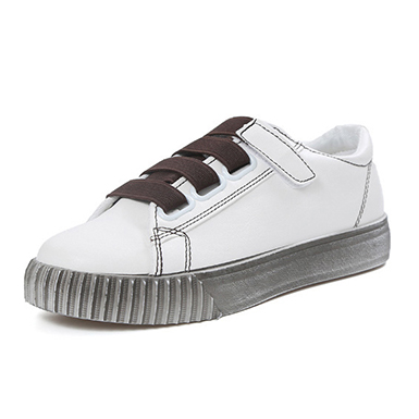 WMNS Shoes - Black and White / Black Laces