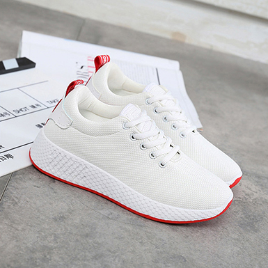 Women's Sneakers - Powder Pink with White Sole Women's Sneakers - Powder Pink with White Sole
