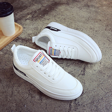 Women's Sneakers - Footwear for Sports / White and Black