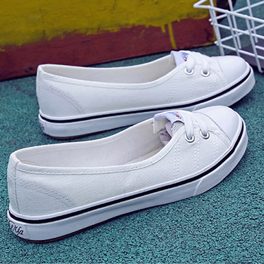 Women's Modified Ballet Slipper Sneakers - Rubberized Toes